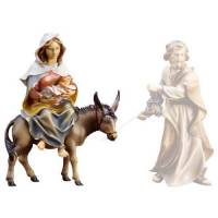 Vierge Marie et Enfant Jésus sur âne (Fuite En Egypte) 15 cm