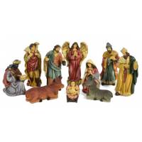 Personnages de crèche de Noël - 10 figurines de 15 cm