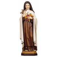 Statue en bois sculpté Sainte Thérèse 18 cm couleur