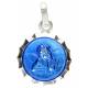 Médaille Ange 14 mm / St Christophe Email bleu