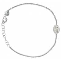 Armband zilver met rhodium met wonderbare medaille 