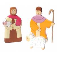 Shepherds (2bergers+1Mouton) 10 cm 