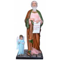 Statue Saint Mathieu évangeliste 160 cm en fibre de verre