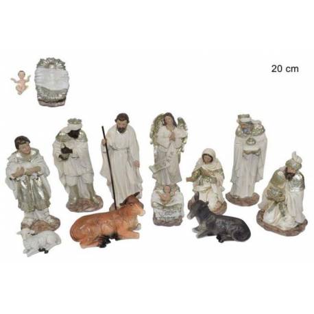 Kerstgroep van 11 figuren - 20 cm 