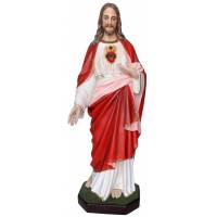 Statue Sacre Coeur De Jesus 155 cm en fibre de verre