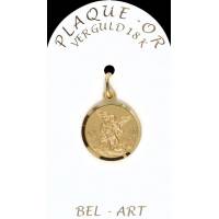 Médaille plaqué-or - St Michel - 16 mm