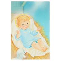 Postkaart - Kindje Jezus in de wieg 
