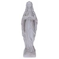 Statue Notre Dame de Lourdes 40 cm marbre blanc antique