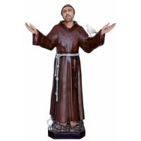 Beeld Heilige Franciscus open armen 175 cm in glasvezel 