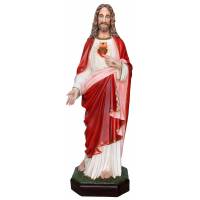 Statue Sacre Coeur De Jesus 110 cm en résine