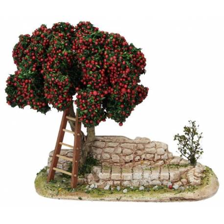 Décor pour santons de Provence Jardin avec arbre