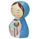 Statue Vierge Marie et enfant Jésus 10 x 5 cm en bois