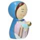 Statue Vierge Marie et enfant Jésus 10 x 5 cm en bois