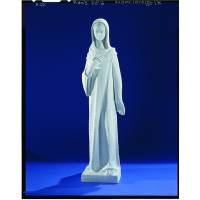 Vierge moderne - 125 cm - "Marbre" Blanc