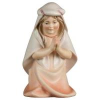 Petite fille qui prie à genoux : crèche de Noël en bois Komet 12 cm