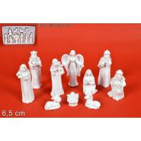 Personnages de crèche de Noël - 10 figurines de 7 cm