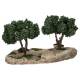 Décor pour santons de Provence Champ d'oliviers avec 2 arbres