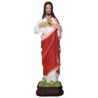 Statue Sacre Coeur De Jesus 65 cm en résine
