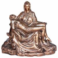 Beeld Pieta 130 x 150 cm in glasvezel bronze afwerking 