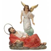 Beeld 15 cm - Slapende Sint Jozef + Engel 