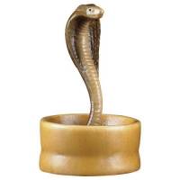 Serpent dans panier 12 Cm : crèche de Noël en bois Komet 12 cm