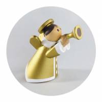 Angel om Gold Trumpet 7 cm te poseren 