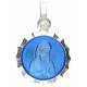 Médaille Vierge Priante 14 mm - Email Bleu