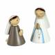 Vierge de Lourdes et Ste Bernadette en bois 4.5x7.5/4x6.5cm