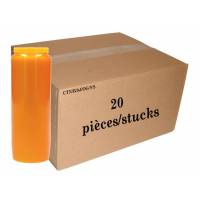 Karton met 20 Noveenkaarsen - Oranje-Okker 