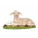 Zittende lam in hars 23 cm voor kerstfiguren van 100 cm 