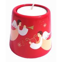 Bougeoir Anges rouge 6.5cm