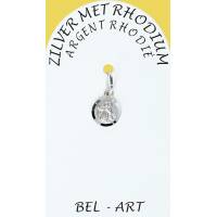 Medaille Zilver + Rhodium - H Kristoffel - 8 mm 