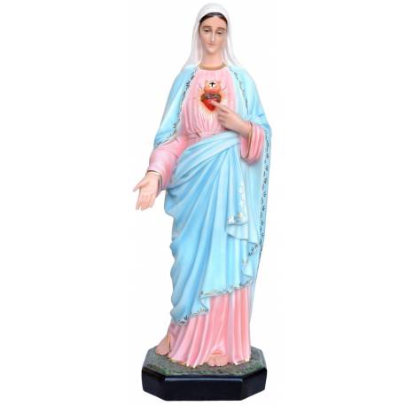 Statue Sacre cœur de Marie 110 cm en fibre de vere