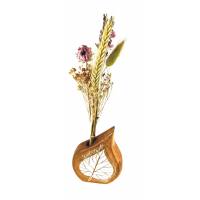Support Fleurs Feuille Gemelina, vendu sans fleurs 11.5x8.5xEP2.5cm