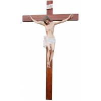 Beeld Jezus 160 cm aan het kruis 320 x 180 cm in glasvezel 