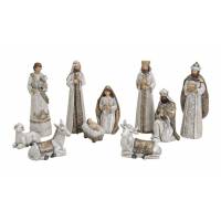 Personnages de crèche de Noël - 10 figurines de 20 cm