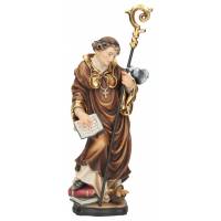 Saint Romain de Condat en bois sculpté 20 Cm Couleur