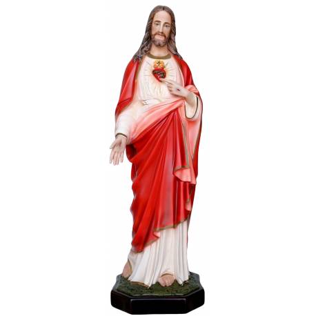 Statue Sacre Coeur De Jesus 85 cm en résine