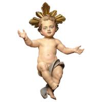 Enfant Jesus + Aureole Bois Sculpté 25 Cm (29 Cm) Couleur