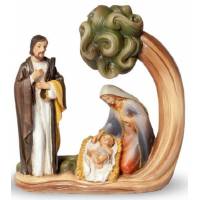 Heilige Familie met boom (11 cm x H12,5 cm) 