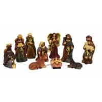 Personnages de crèche de Noël - 10 figurines de 09 cm