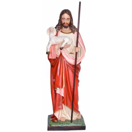 Statue Jésus Bon berger 160 cm in fibre de verre