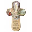 Croix Murale Nd Lourdes + Priere - 15 X 9.5 Cm - Multi Langues