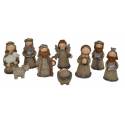 Personnages de crèche de Noël - 9 figurines de 11 cm