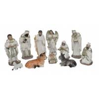 Personnages de crèche de Noël - 11 figurines de 10 cm