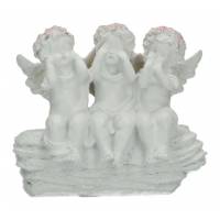 3 Engelen op rots 11 cm 