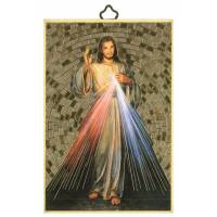 Cadre bois 10 X H15 cm Christ Miséricordieux