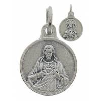 Médaille 15 mm - Sacré Coeur de Jésus/S. Coeur de Marie