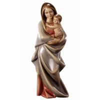 Statue Vierge Marie moderne en bois sculpté - 62 cm - couleur