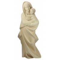 Statue Vierge Marie moderne en bois - 35 cm - bois naturel ciré